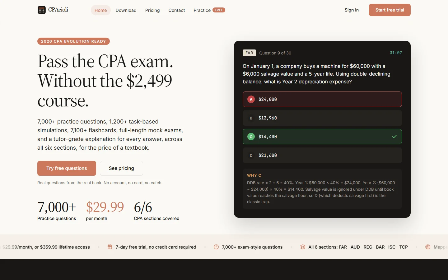 The CPAcioli website: Pass the CPA exam without the $2,499 course